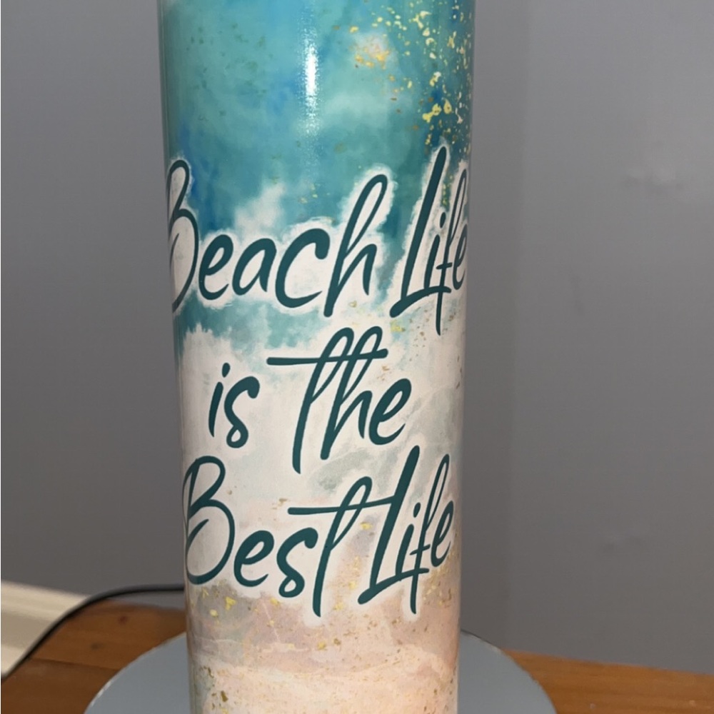 20oz Beach Life themed tumbler